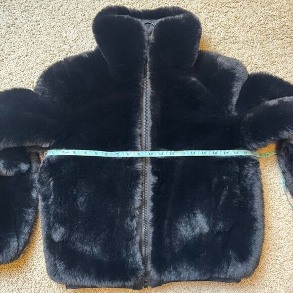 Goldbergh Victoria Faux Fur Furry Ski Jacket Black NWOT US 4 - Picture 5 of 10